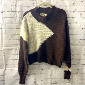 Two tone wool/acrylic‎ sweater